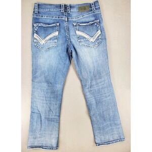 Buckle Black Mens Jeans 34x30 Fit No 9 Bootcut Med Wash BKE Stretch Slim